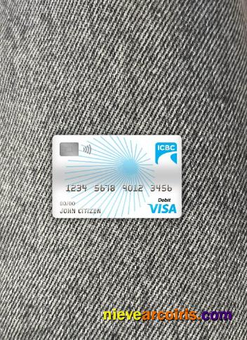China Industrial and commercial bank visa debit card photolook